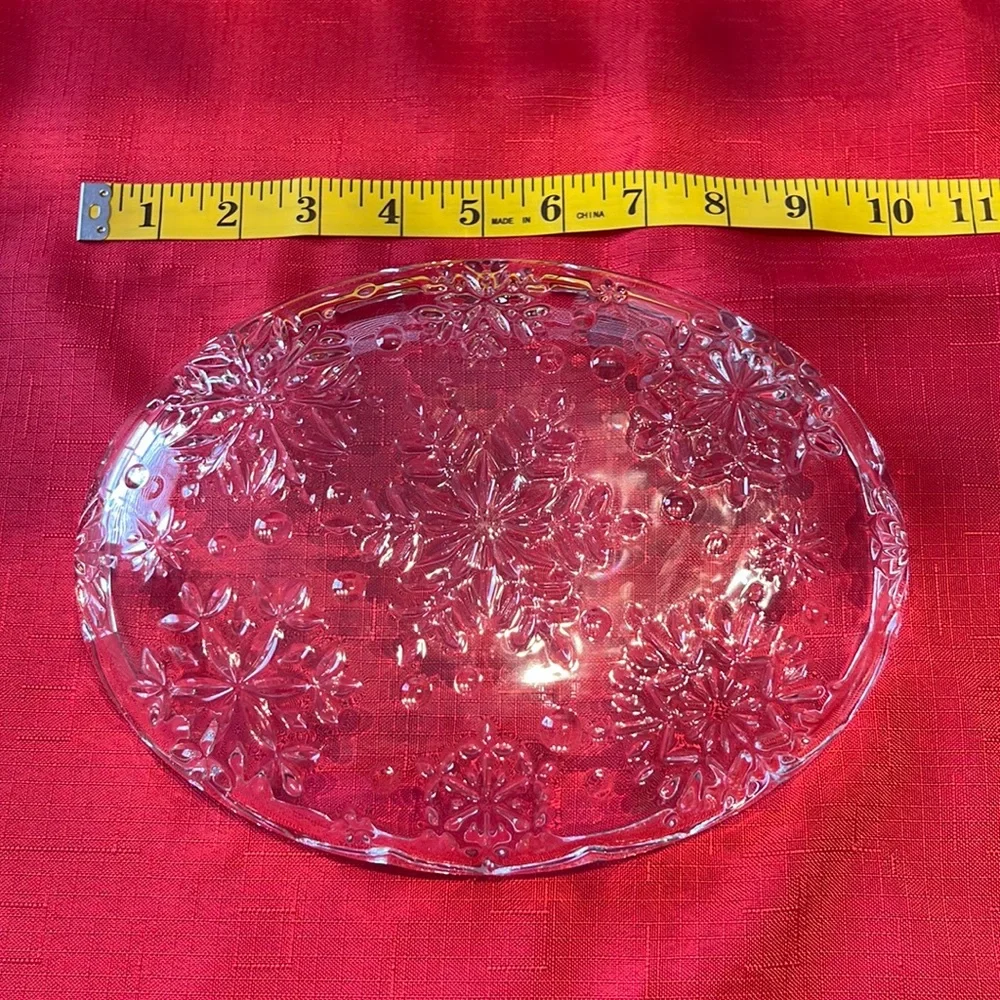 Vintage Mikasa Pair Crystal Snowflake Footed Bowl & Sweet Dish NWT NIB NOS ❄️